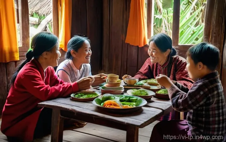 생태계 중심 사고와 지역 경제 활성화 - **A Vibrant Northwest Vietnamese Village Embracing Nature:** A wide shot capturing a picturesque sce...
