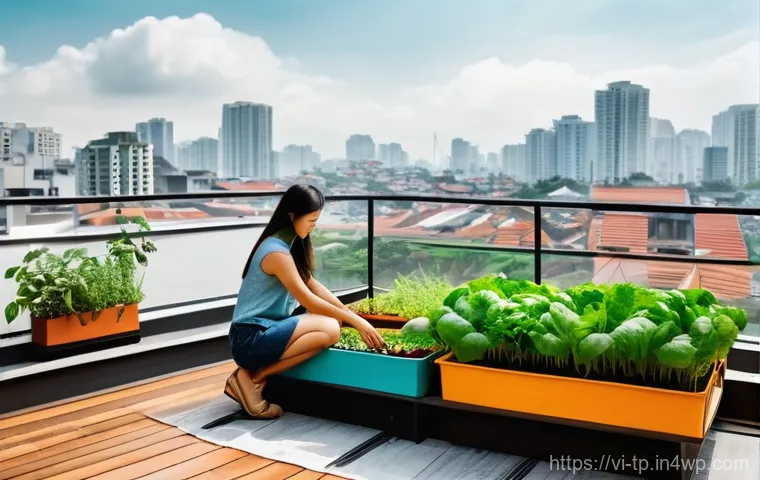 생태계 중심 사고와 농업의 지속 가능성 - **Prompt:** "A vibrant Vietnamese integrated farm (Vườn - Ao - Chuồng model) bathed in the warm morn...