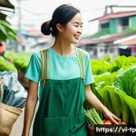 생태계 중심 사고와 환경 정책의 변화 - **Image Prompt 1: "Green Living" in Vietnamese Urban Life**
    A vibrant, sun-drenched scene showca...