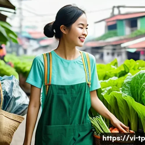생태계 중심 사고와 환경 정책의 변화 - **Image Prompt 1: "Green Living" in Vietnamese Urban Life**
    A vibrant, sun-drenched scene showca...